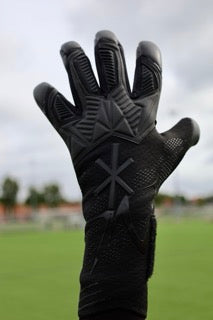 HAGALL ALL BLACK 2.0 målmandshandsker – sort design, forfra
